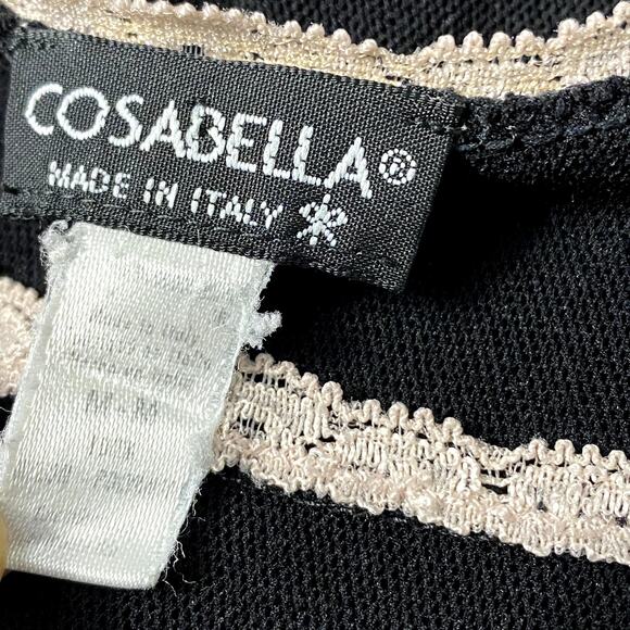 Cosabella Made in Italy Sheer Mesh Pink Lace Burnout Goth Grunge Raver Tank Top - Picture 10 of 10